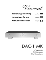 VINCENT DAC-1 MK Benutzerhandbuch