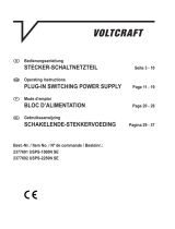 VOLTCRAFT 2377691, 2377692 Plug-In Switching Power Supply Benutzerhandbuch