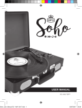 GPO SOHO Retro Record Player Black Benutzerhandbuch