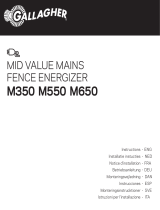 Gallagher M350, M550, M650 Mid Value Mains Fence Energizer Bedienungsanleitung