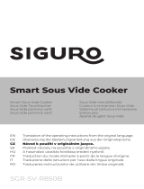 SIGURO SGR-SV-R850B Smart Sous Vide Cooker Bedienungsanleitung