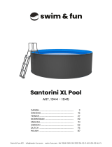 swim and fun 1944 to 1945 Santorini XL Pool Bedienungsanleitung