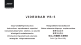 Bose VIDEOBAR VB-S Conference Soundbar Bedienungsanleitung