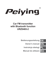 Peiying URZ0465-2 Car FM transmitter Bluetooth function Bedienungsanleitung