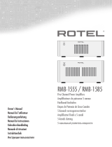 Rotel RMB-1555, RMB-1585 Five Channel Power Amplifiers Bedienungsanleitung