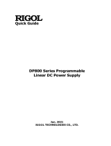 Rigol DP800 Programmable Linear DC Power Supply Benutzerhandbuch