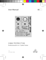 Behringer Professional 6-in-1 Cable Tester Benutzerhandbuch