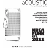 KREAFUNK 60862 aCOUSTIC Premium Bluetooth Speaker Benutzerhandbuch