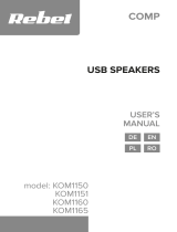 Rebel KOM11 Series Usb Speakers Benutzerhandbuch