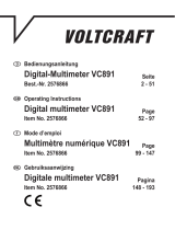 VOLTCRAFT 2576866 VC891 Benutzerhandbuch