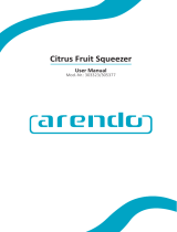 Arendo 303323 Citrus Fruit Squeezer Benutzerhandbuch