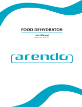 Arendo 305033 Food Dehydrator Benutzerhandbuch