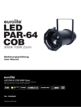 EuroLite PAR-64 COB 3000K 100W LED Zoom Audio Light Benutzerhandbuch