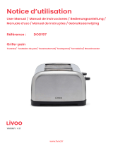 Livoo DOD197 Grille Pain Toaster Benutzerhandbuch