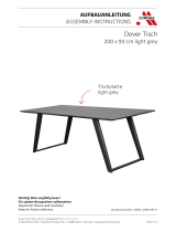 deVRIES Dover Tisch 200 x 90 cm light grey Assembly Instructions