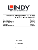 Lindy 150m Cat.6 DisplayPort 1.2, USB, IR & RS-232 HDBaseT KVM Extender Benutzerhandbuch