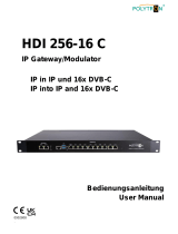POLYTRON HDI 256-16 C IP Modulator/Gateway IP into IP und 16xDVB-C Bedienungsanleitung