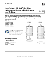 Graco 3A5195C, Handbuch, G3 Automatischer Befüllstopp, Behälter und O-Ring Umrüstsatz Bedienungsanleitung