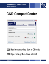 G&D CompactCenter X2 Bedienungsanleitung