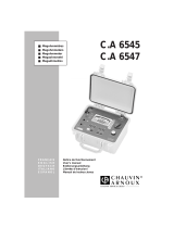 CHAUVIN ARNOUX CA6547 Benutzerhandbuch