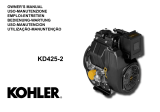 Kohler KD425-2 Bedienungsanleitung
