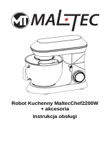 MALTEC Robot Kuchenny Planetarny Mikser Chef2200W Silver Bedienungsanleitung