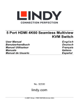 Lindy 5 Port Seamless Multiview KVM Switch Benutzerhandbuch