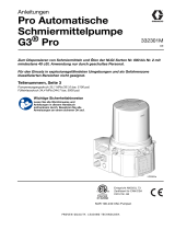 Graco 332301M, Handbuch, Automatische Schmiermittelpumpe G3 Pro, Einbau, Wartung, Teile, Deutsch Bedienungsanleitung