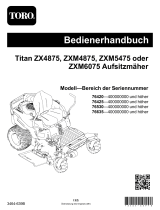 Toro Titan ZXM6075 152 cm Zero Turn Riding Mower 76635 Benutzerhandbuch
